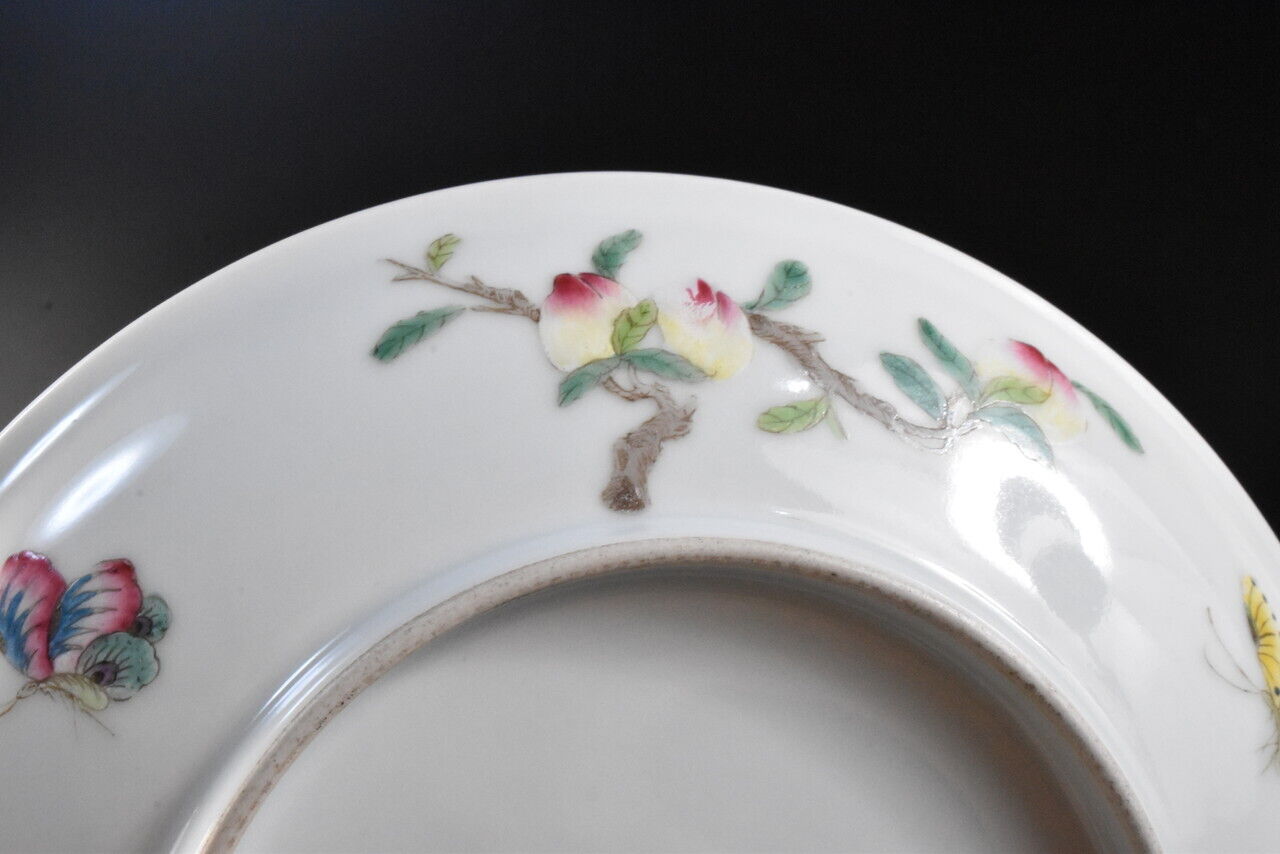 Qianlong Bat Shou Dish 乾隆粉彩福壽碟 - Image 6